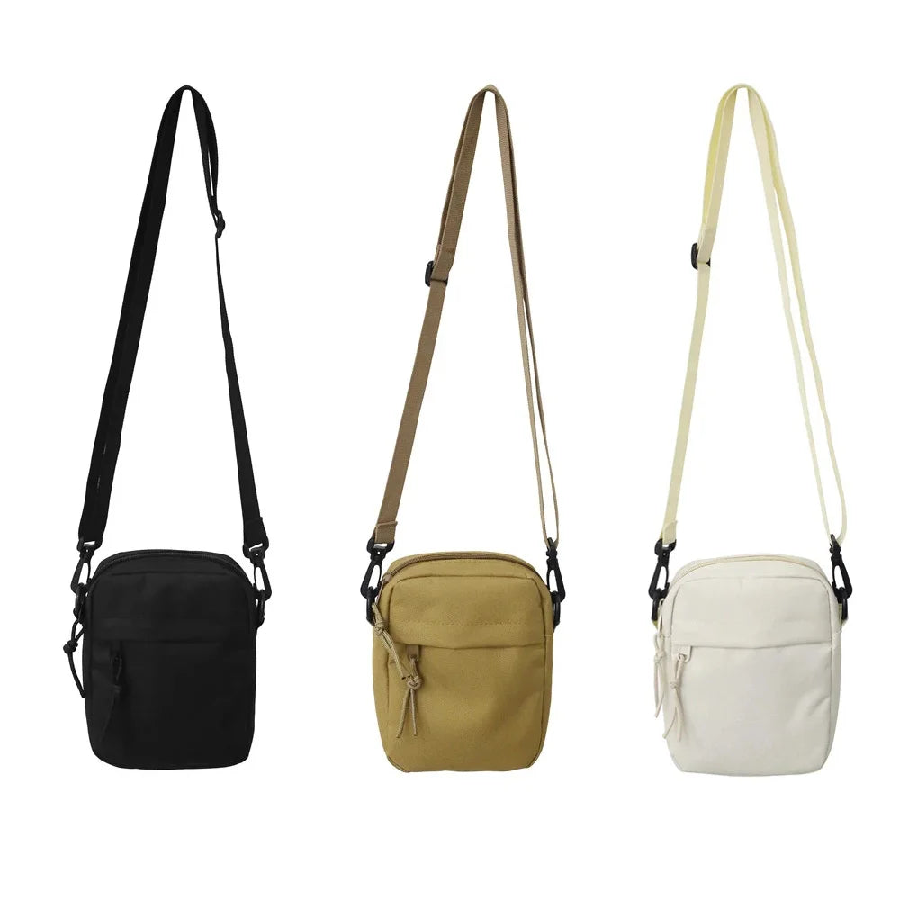 Unisex minimalist functional chest bag, small casual bag with zipper