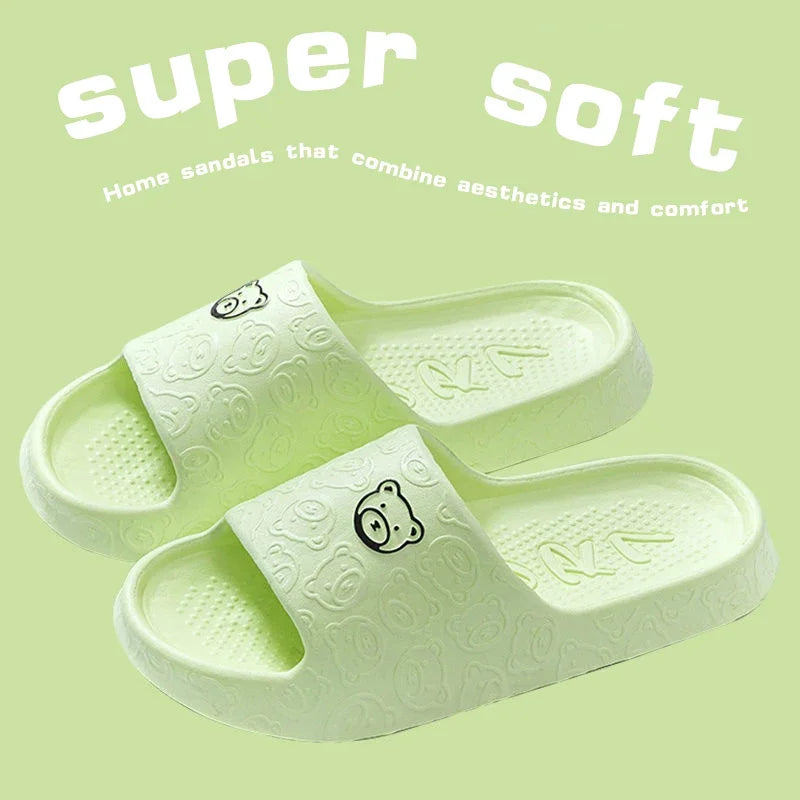 Eva summer, non-slip indoor rubber slippers soft sole graffiti