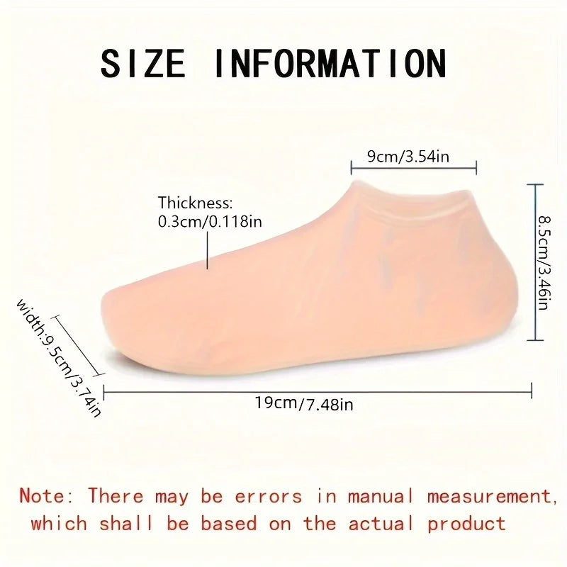 1 Pair Silicone Gel Moisturizing Foot Socks for Dry