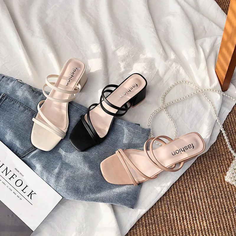 Sandals, elegant summer heels