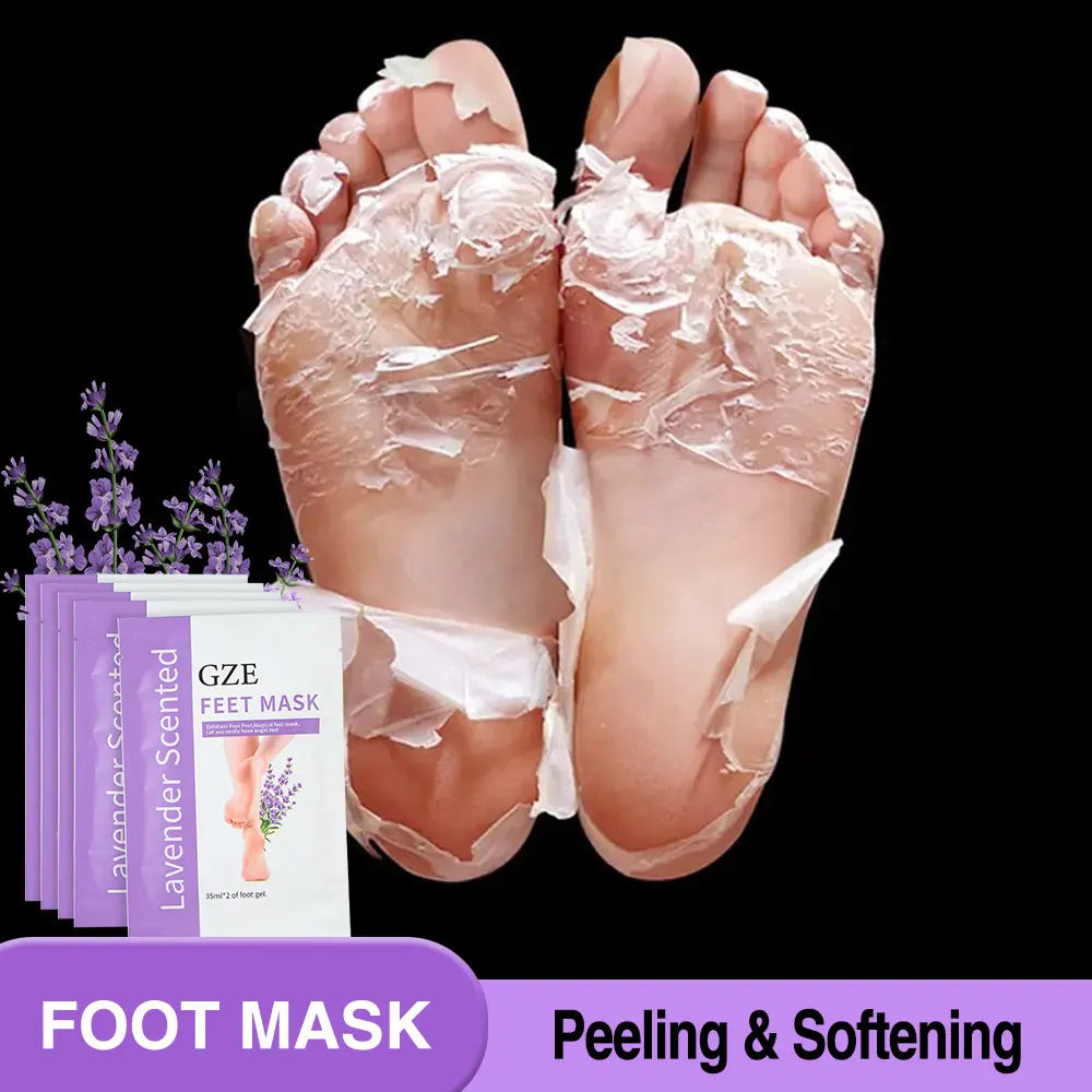 GZE Foot Mask Exfoliating masks for feet, rough and cracked, heels, calluses, dead skin remover