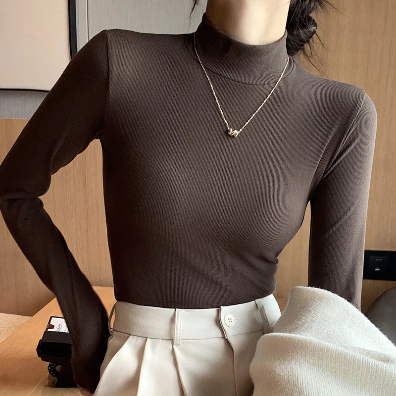 new knitwear half collar women's pullovers shirts