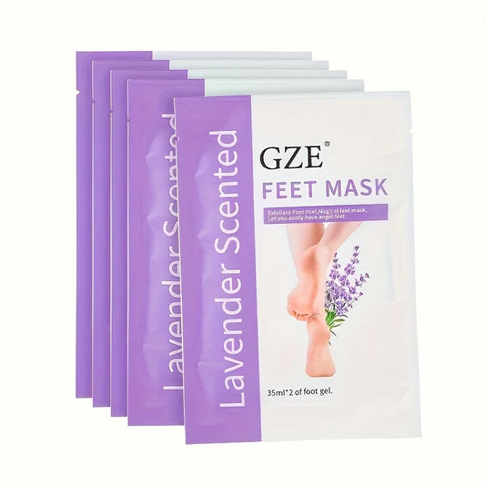 GZE Foot Mask Exfoliating masks for feet, rough and cracked, heels, calluses, dead skin remover