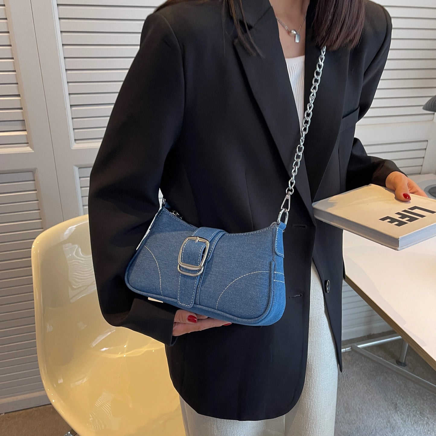 Small design jeans bag new shoulder bag