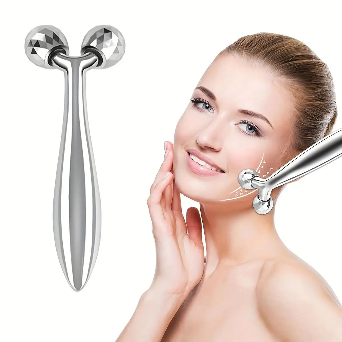 Massage roller - thin face, slimming, muscle shaping, relaxation, wrinkle remover, facial massager tools.