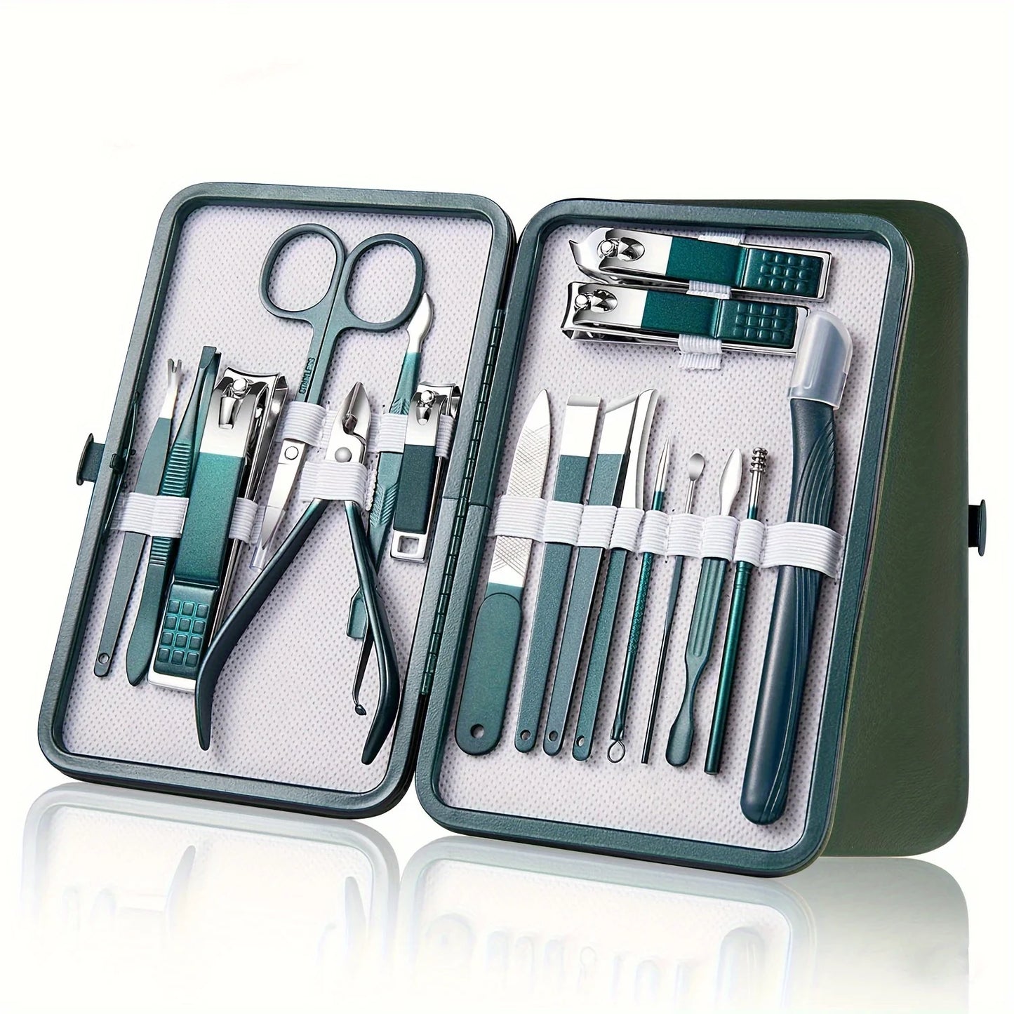 Professional nail care kit, 7/10/12/18 pieces, stainless steel manicure and pedicure set