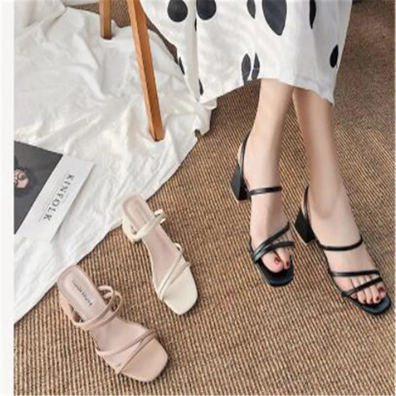 Sandals, elegant summer heels