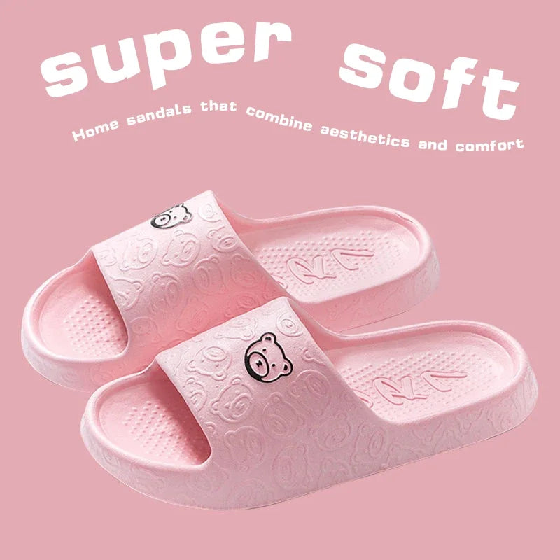 Eva summer, non-slip indoor rubber slippers soft sole graffiti