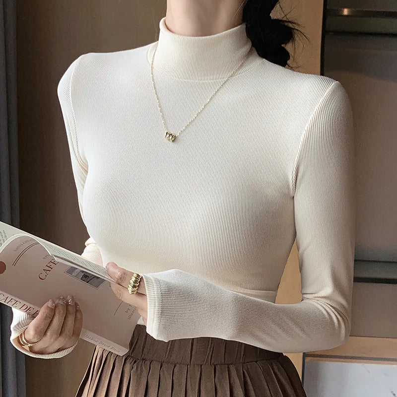 new knitwear half collar women's pullovers shirts