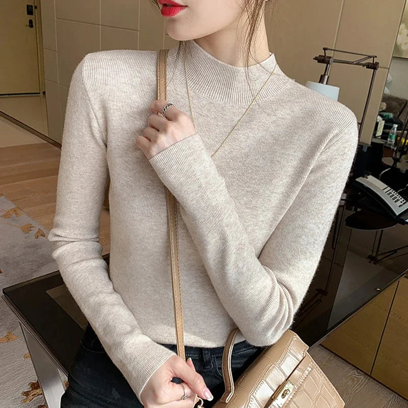 Long sleeve turtleneck sweater