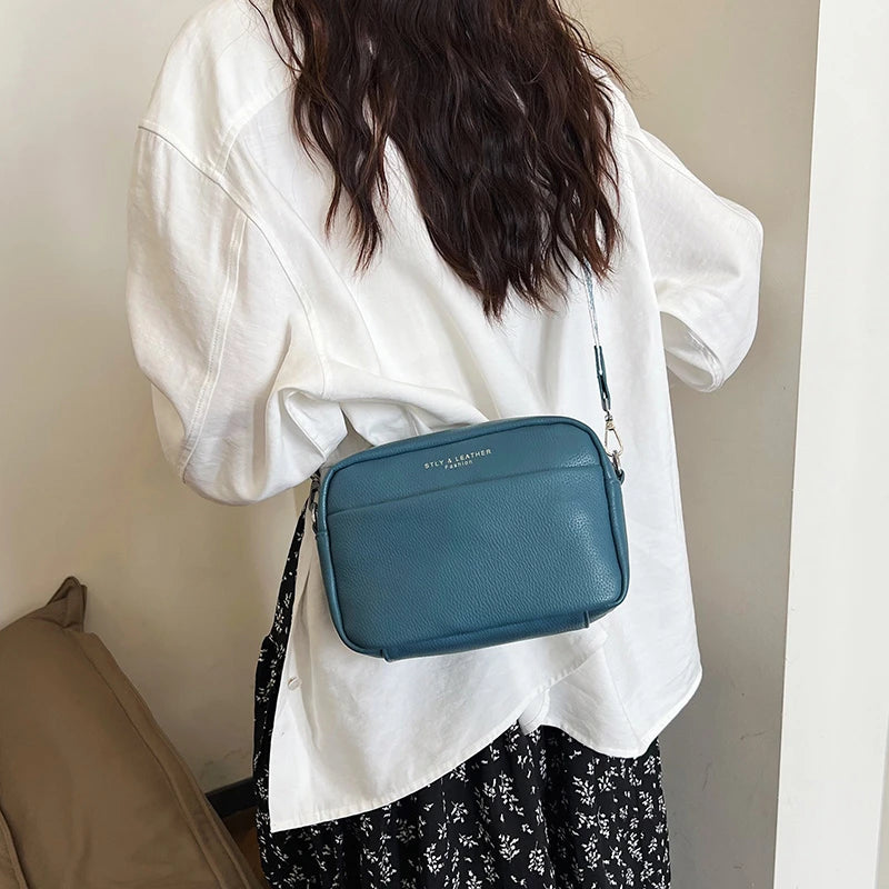 New women's bag wide shoulder strap, casual single shoulder crossbody